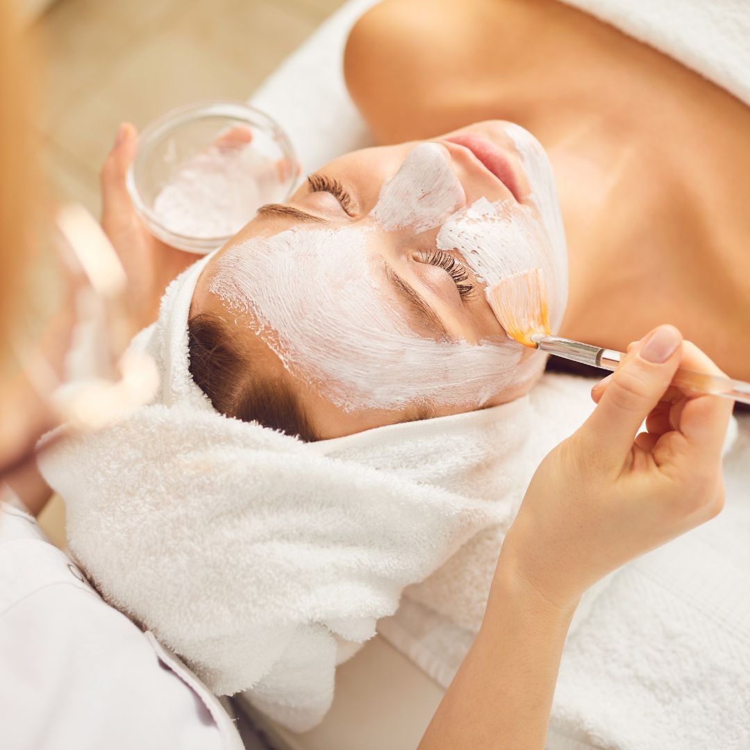 woman getting a chemical peel